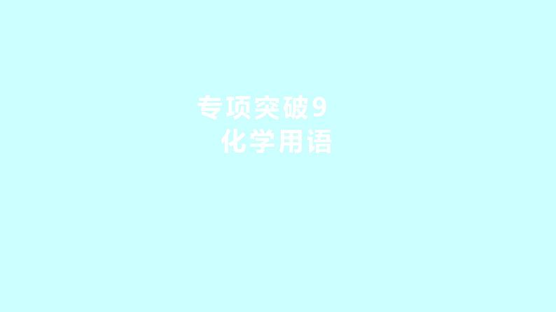 2024贵州中考复习 人教版化学 专项突破9 化学用语 课件第1页