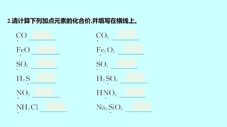 2024贵州中考复习 人教版化学 专项突破9 化学用语 课件第4页