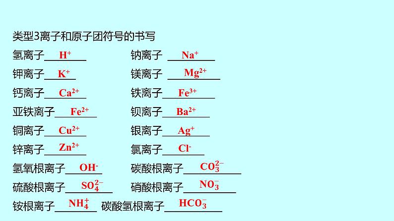 2024贵州中考复习 人教版化学 专项突破9 化学用语 课件第5页