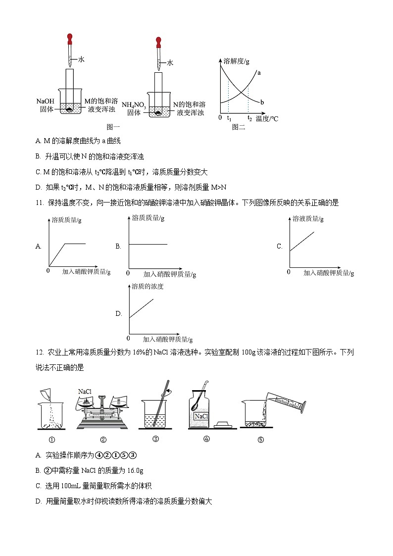 精品解析:广东省揭阳市揭东区白塔初级中学2023-2024学年九年级下学期第一次月考化学试题(原卷版)第3页