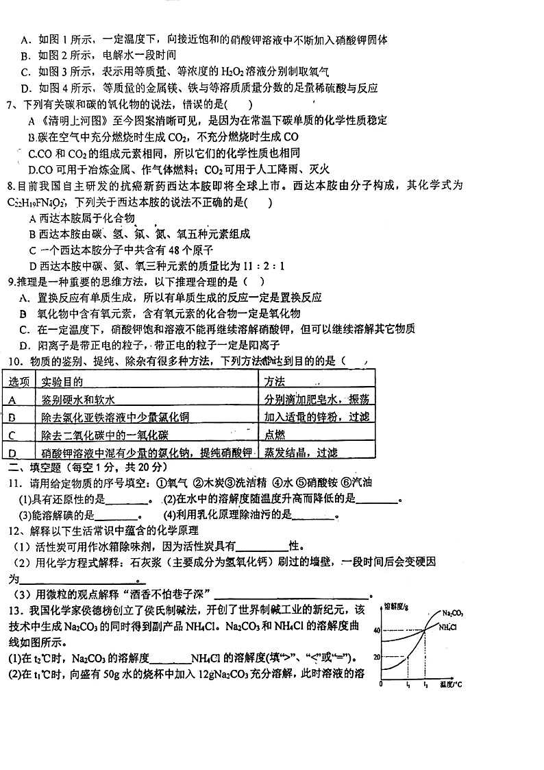 2024年新疆维吾尔自治区伊犁哈萨克自治州伊宁市伊宁县第二十三中学九年级下学期一模化学试题(无答案)第2页