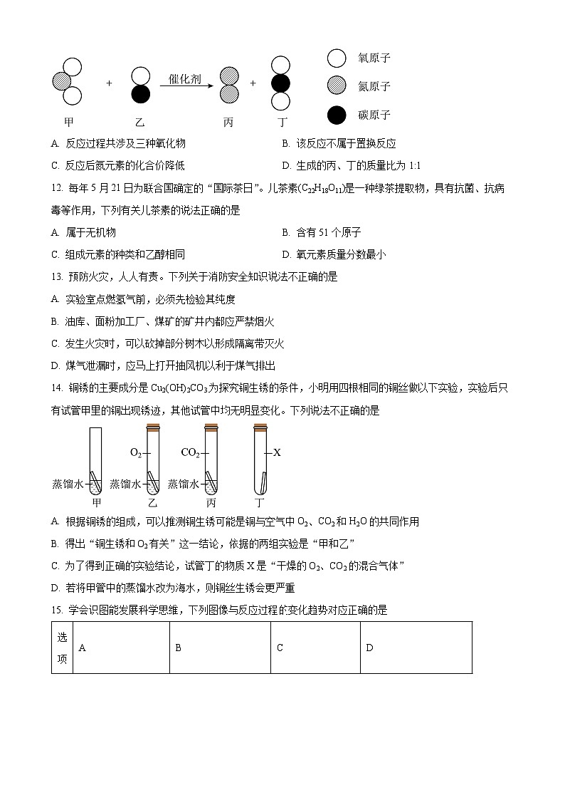 重庆市大渡口区巴渝学校2023-2024学年九年级下学期第一次月考化学试题(原卷版+解析版)03