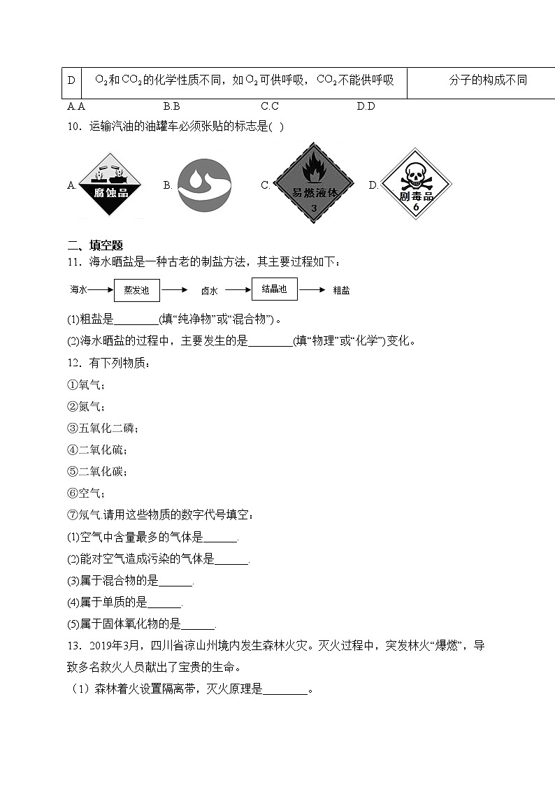 河北省邯郸市磁县2024届九年级上学期期末调研化学试卷(含答案)第3页
