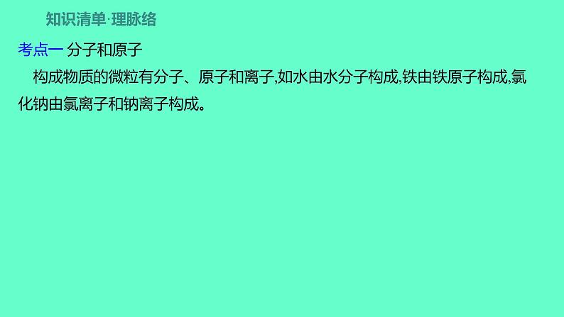 2024福建中考一轮复习 人教版化学 教材基础复习 板块二 主题2 微粒构成物质 认识化学元素课件PPT第2页