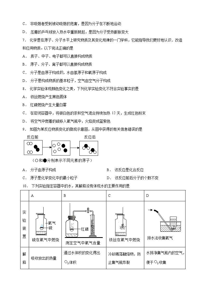 南通市海安市十二校2022-2023学年九年级上学期第一次阶段性测试化学试题(含答案和解析)第2页