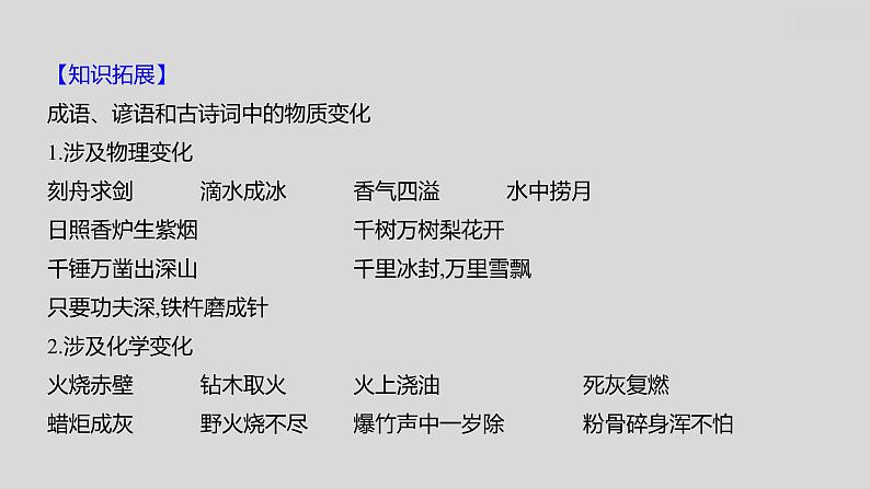 2024广西中考复习 通用版化学 教材基础复习 板块三 第1讲 物质的变化和性质 课件05