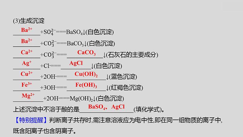 2024广西中考复习 通用版化学 教材基础复习 专项突破7:物质的共存、检验与鉴别、分离与除杂 课件03