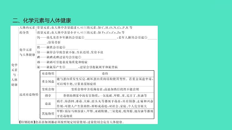 2024中考一轮复习 鲁教版化学 教材基础复习 第十单元 化学与健康 课件第3页