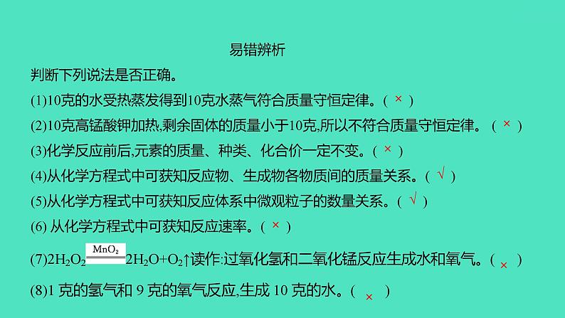 2024中考一轮复习 鲁教版化学 教材基础复习 第五单元 定量研究化学反应 课件第7页