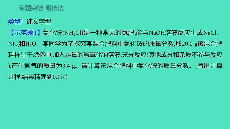 2024中考一轮复习 鲁教版化学 热考专题 专题七 化学方程式的计算 课件第2页