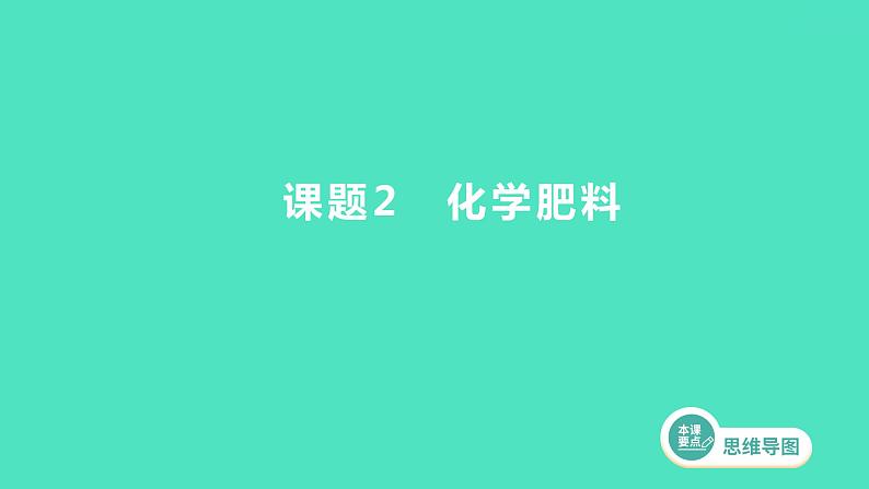 2023-2024 人教版化学 九年级下册 第十一单元 课题2 化学肥料 课件第1页