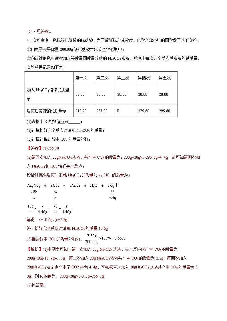 专练21 (精选计算20题)-2022年中考化学常考点专题必杀集训(人教版)03