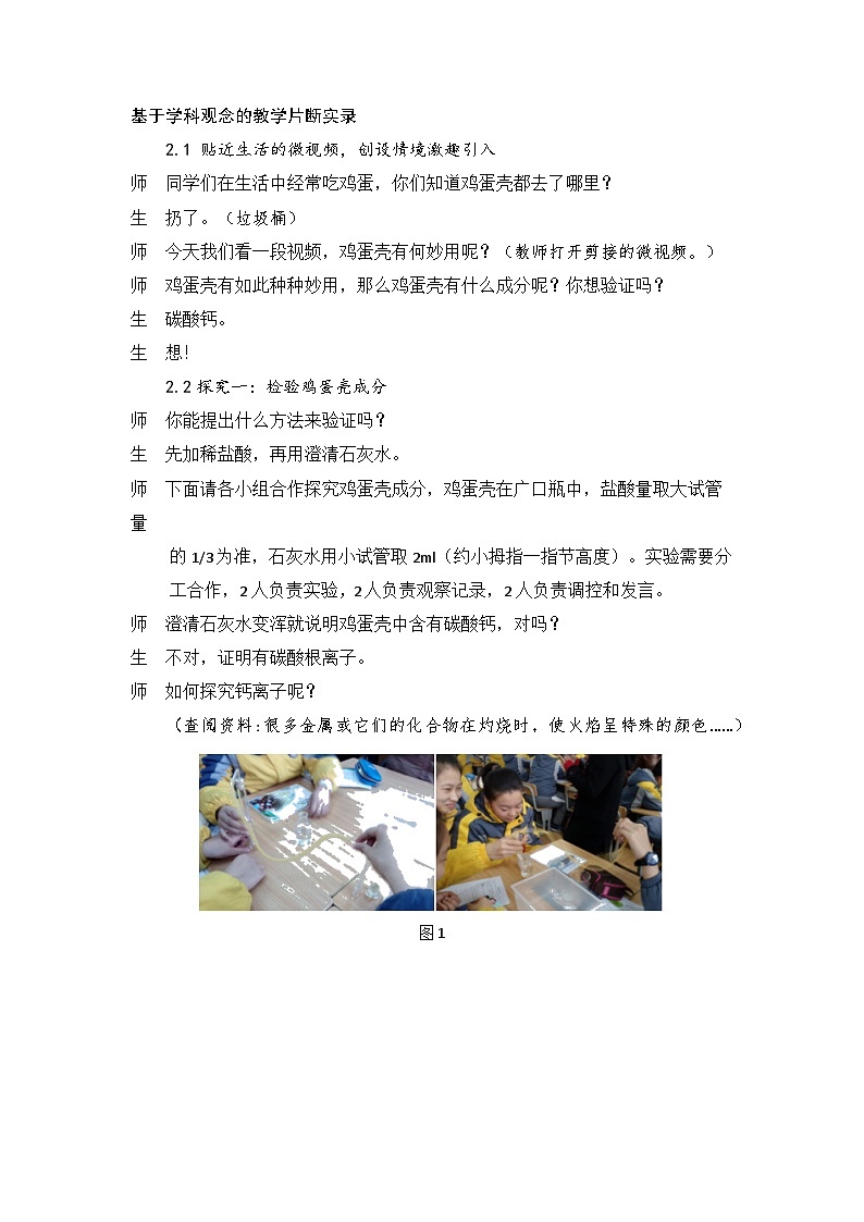 中考化学一轮复习鸡蛋壳中的化学奥秘教学设计第2页