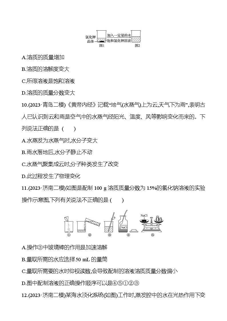 2023-2024 人教版化学 山东中考一轮复习 阶段素养评估(五) 试卷(学生版)第3页