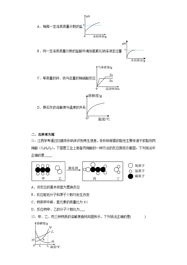 2024年江西省吉安市第一中学中考一模化学试题第3页