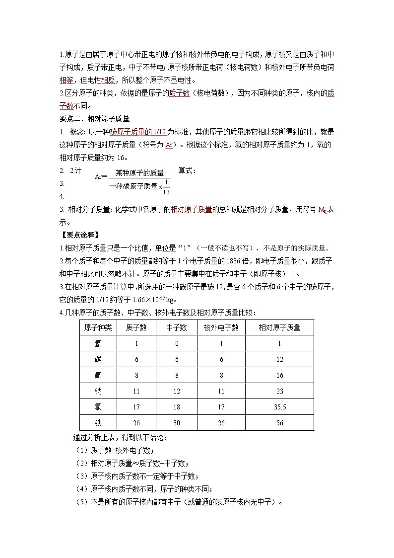 第11讲 构成物质的基本微粒(2)-【暑假弯道超车】2023年新九年级化学暑假讲义(沪教版·全国)02