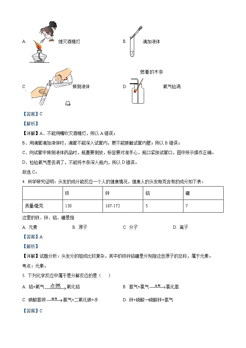 江苏省南京市溧水区晶桥中学、柘塘中学等七校九年级2023-2024学年上学期10月联考化学试题02