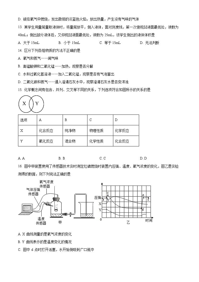四川省成都市郫都区第一中学九年级2023-2024学年上学期10月月考化学试题03