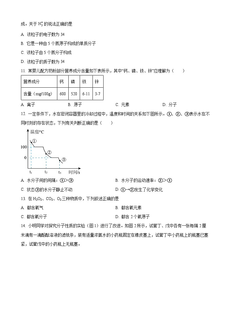 四川省眉山市东坡区东辰学校九年级2023-2024学年上学期期中化学试题03
