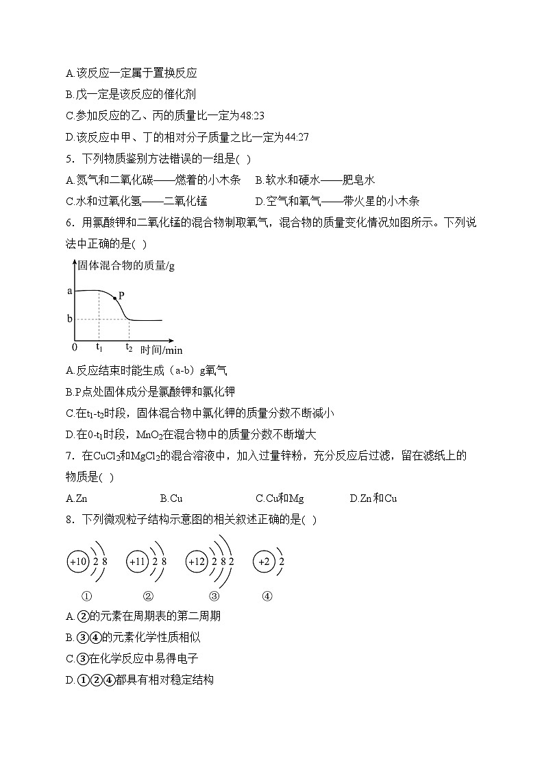 内蒙古乌海市第二中学2022-2023学年九年级下学3月月考化学试卷(含答案)第2页