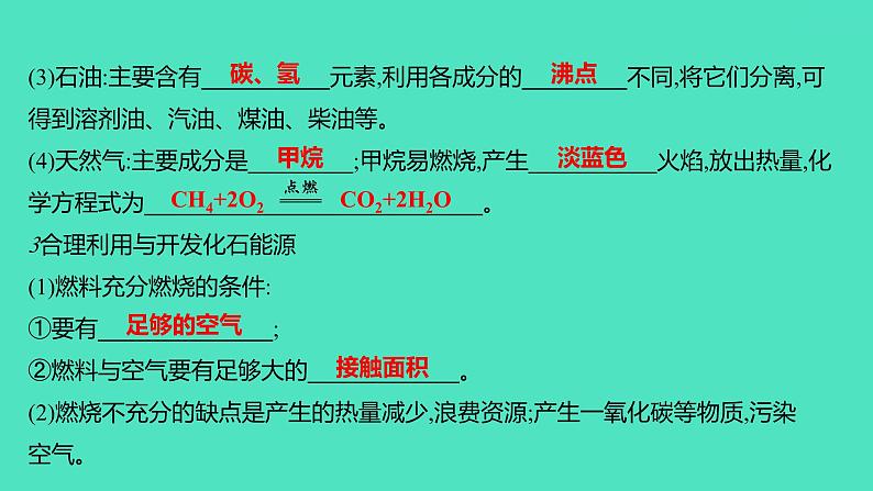 2023-2024学年九年级全一册化学人教版 第七单元 课题2 第1课时 化石燃料的利用 课件第3页