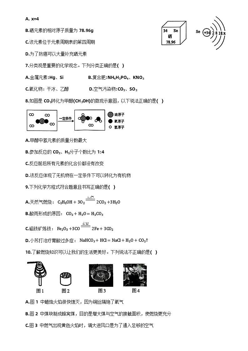 2024年河南省洛阳市涧西区中考一模考试化学试卷第2页