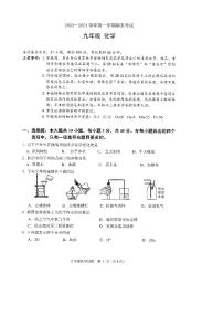 广东省佛山市禅城区2023-2024学年九年级上学期期末考试化学试题