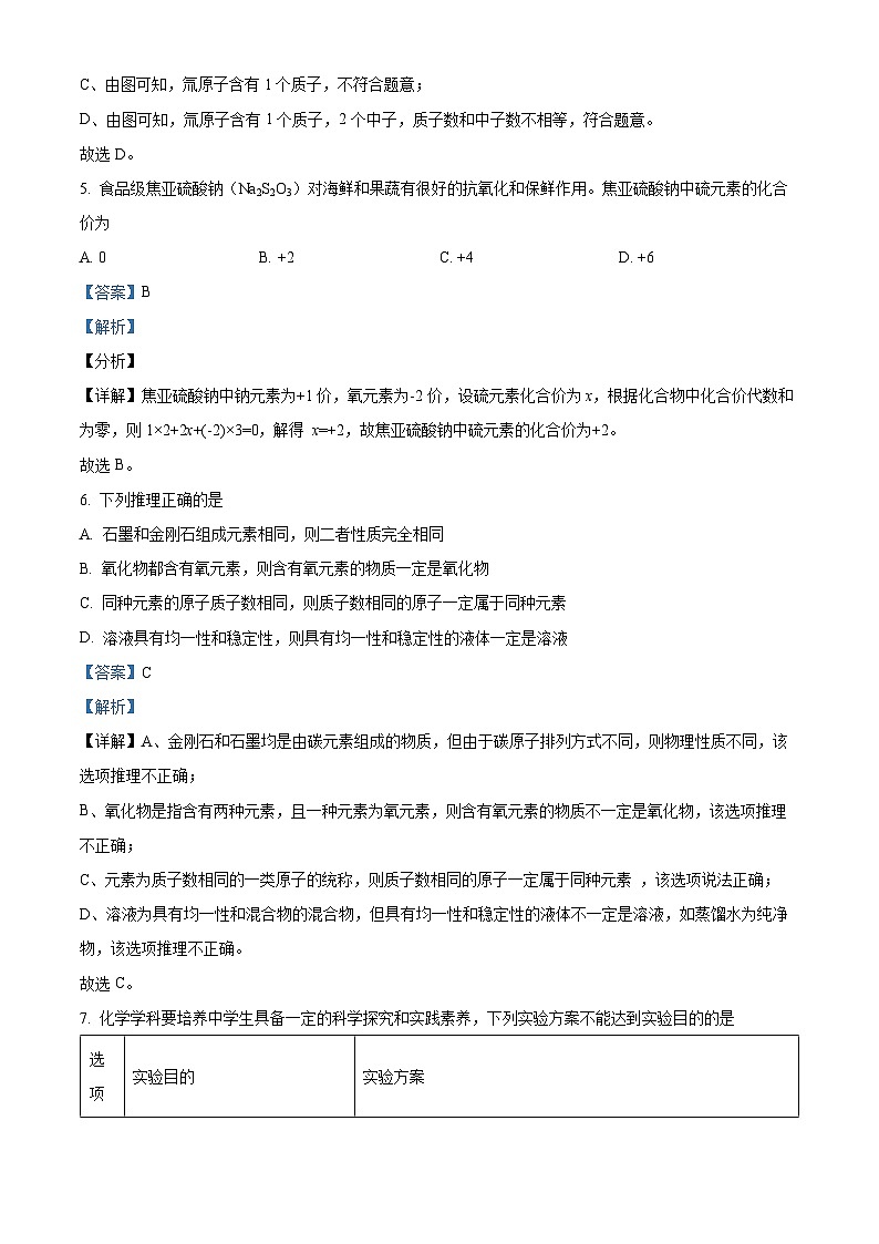 2024年甘肃省武威市第五中学教研联片中考一模化学试题(原卷版+解析版)03