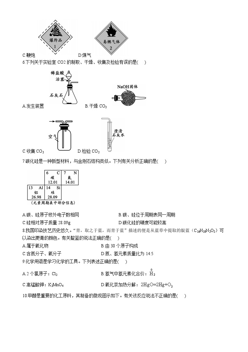 2024年四川省成都市蓉城九年级联盟考试二模化学试题02