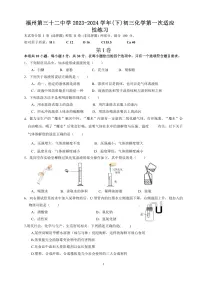 福建省福州第三十二中学2023-2024学年下学期九年级3月月考化学试卷