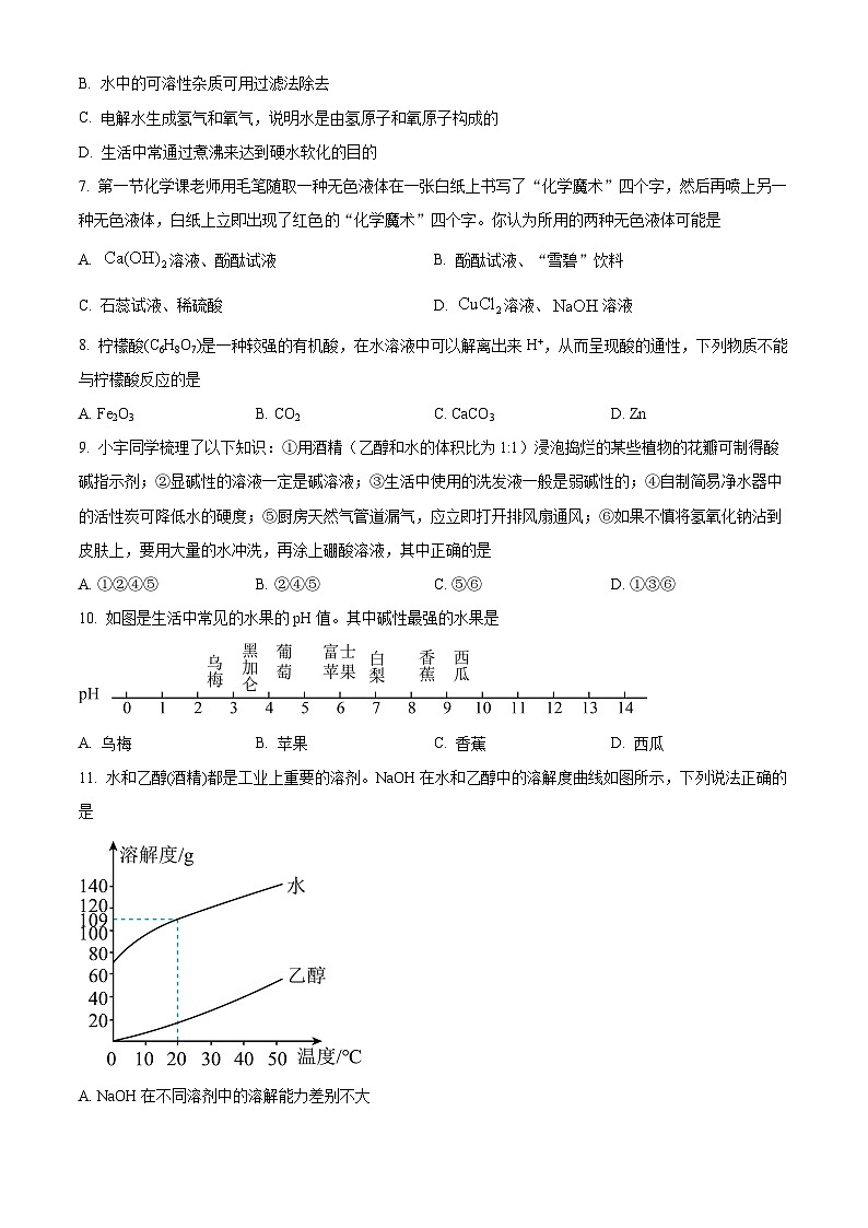 2024年广东省汕头市潮阳区金灶镇中考一模化学试题(原卷版)第2页