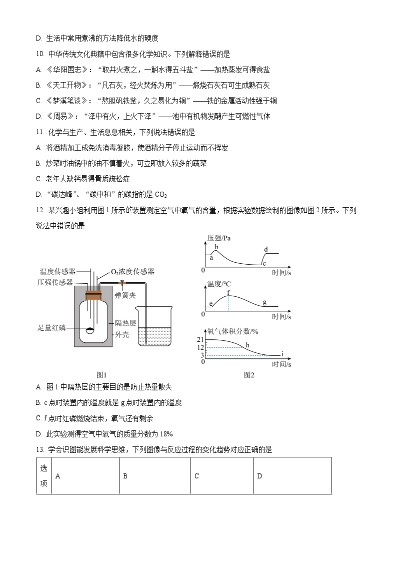 2024年山东省青岛市第四十四中学中考一模化学试题（原卷版+解析版）03