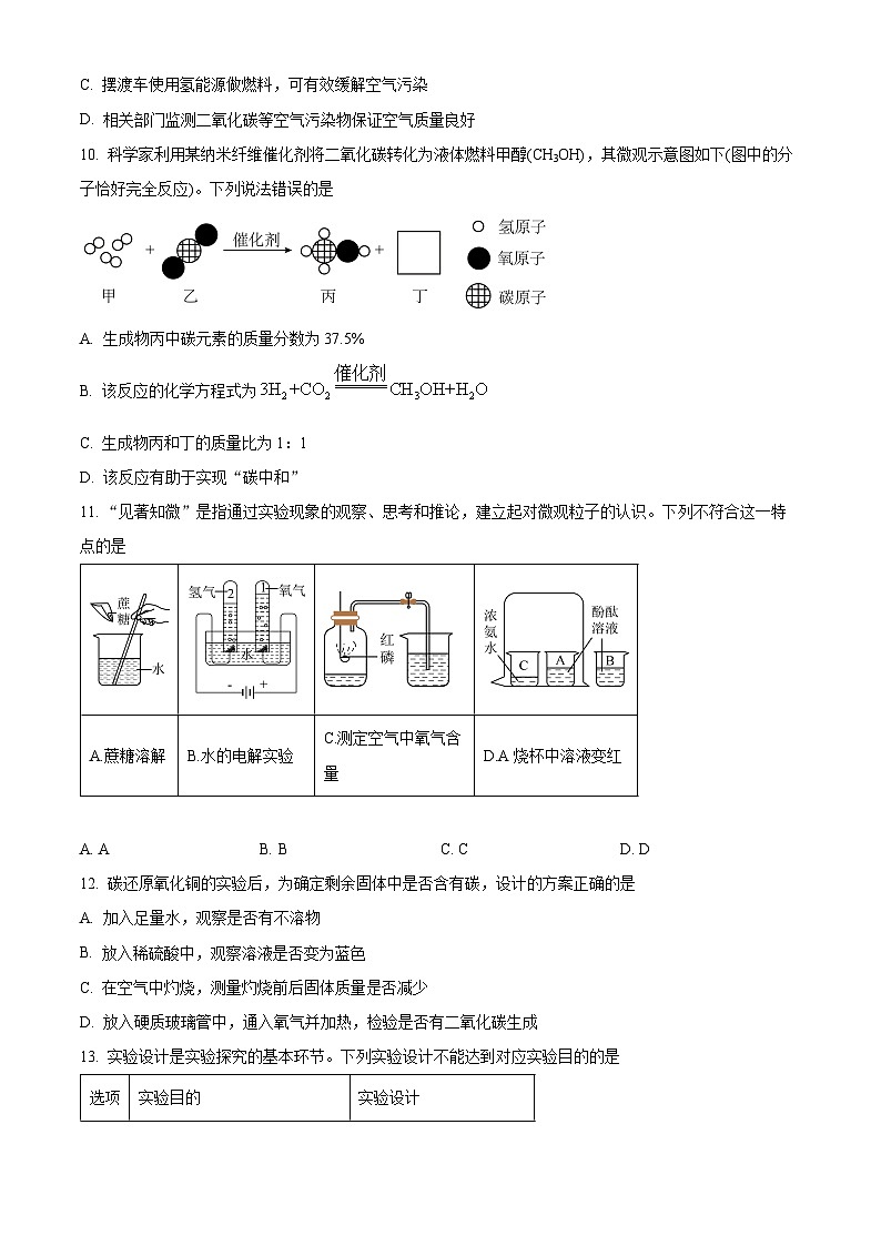 四川省眉山市仁壽縣實驗中學(xué)2023-2024學(xué)年九年級下學(xué)期4月期中化學(xué)試題（原卷版）第3頁
