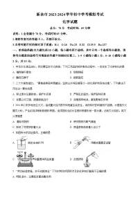 2024年江西省新余市中考化学模拟考试（原卷版+解析版）