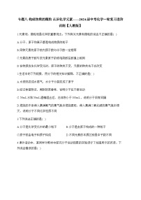 專題八 構(gòu)成物質(zhì)的微粒 認(rèn)識(shí)化學(xué)元素——2024屆中考化學(xué)一輪復(fù)習(xí)進(jìn)階訓(xùn)練【人教版】