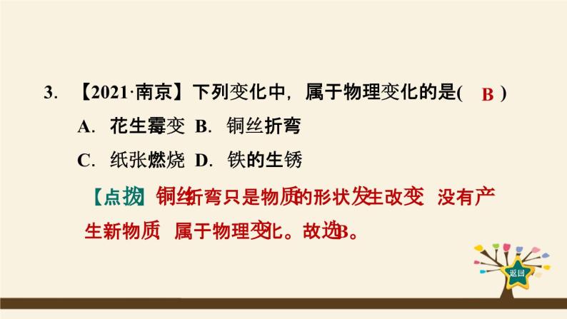 人教版化学九上课时练测课件：1.1.1物质的变化04