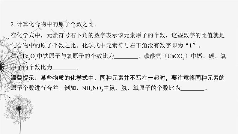 中考化学复习第六单元化学计算第二十三讲有关化学式的计算课件第5页
