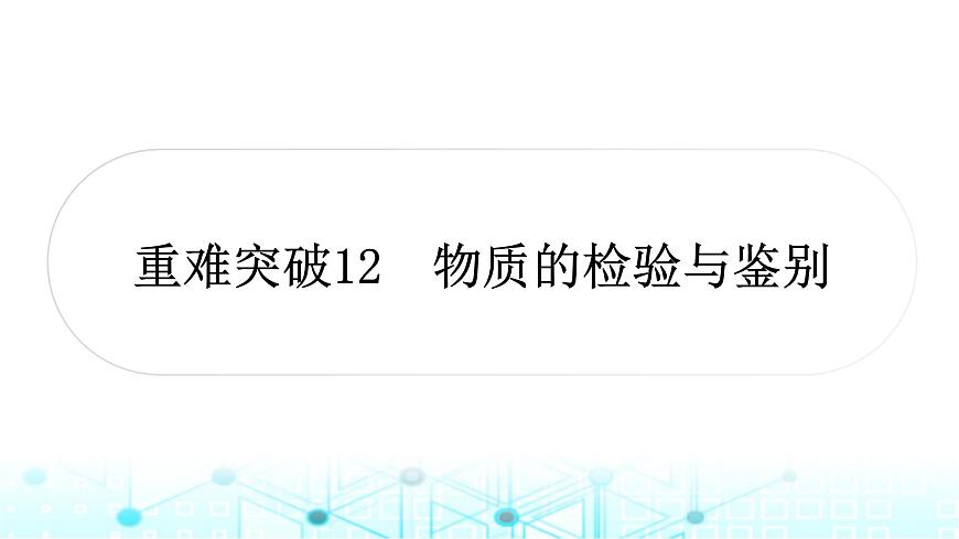 中考化學(xué)復(fù)習(xí)重難突破12物質(zhì)的檢驗(yàn)與鑒別課件第1頁(yè)