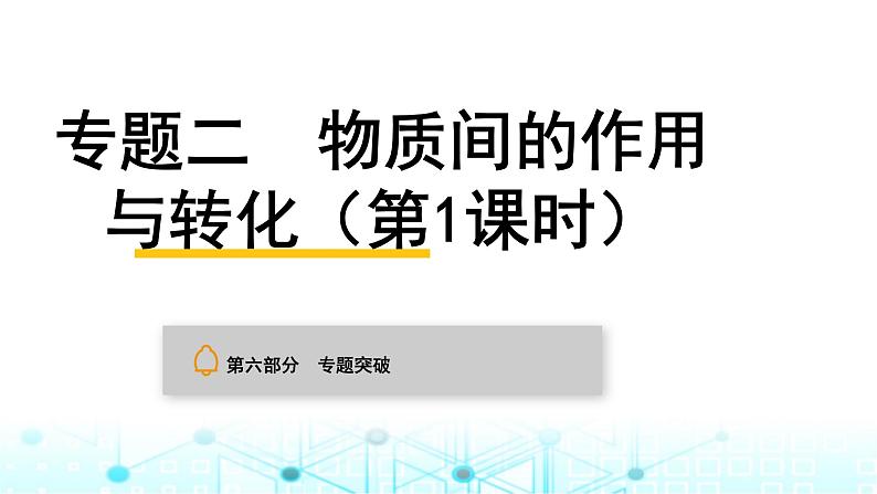 中考化学复习专题突破二物质间的作用与转化(第1课时)课件第1页