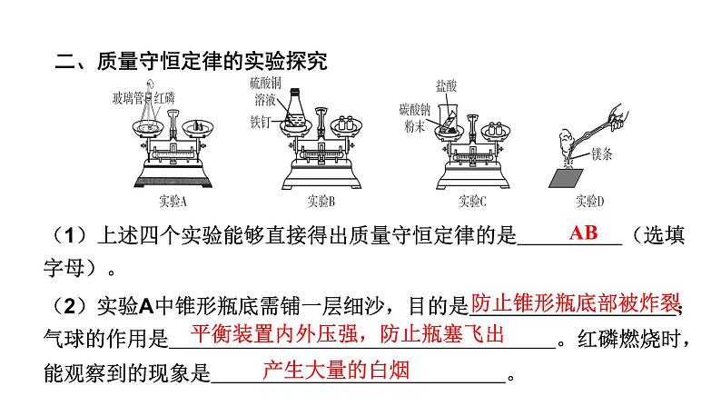 中考化学复习物质的化学变化考点16质量守恒定律及其应用课件第6页