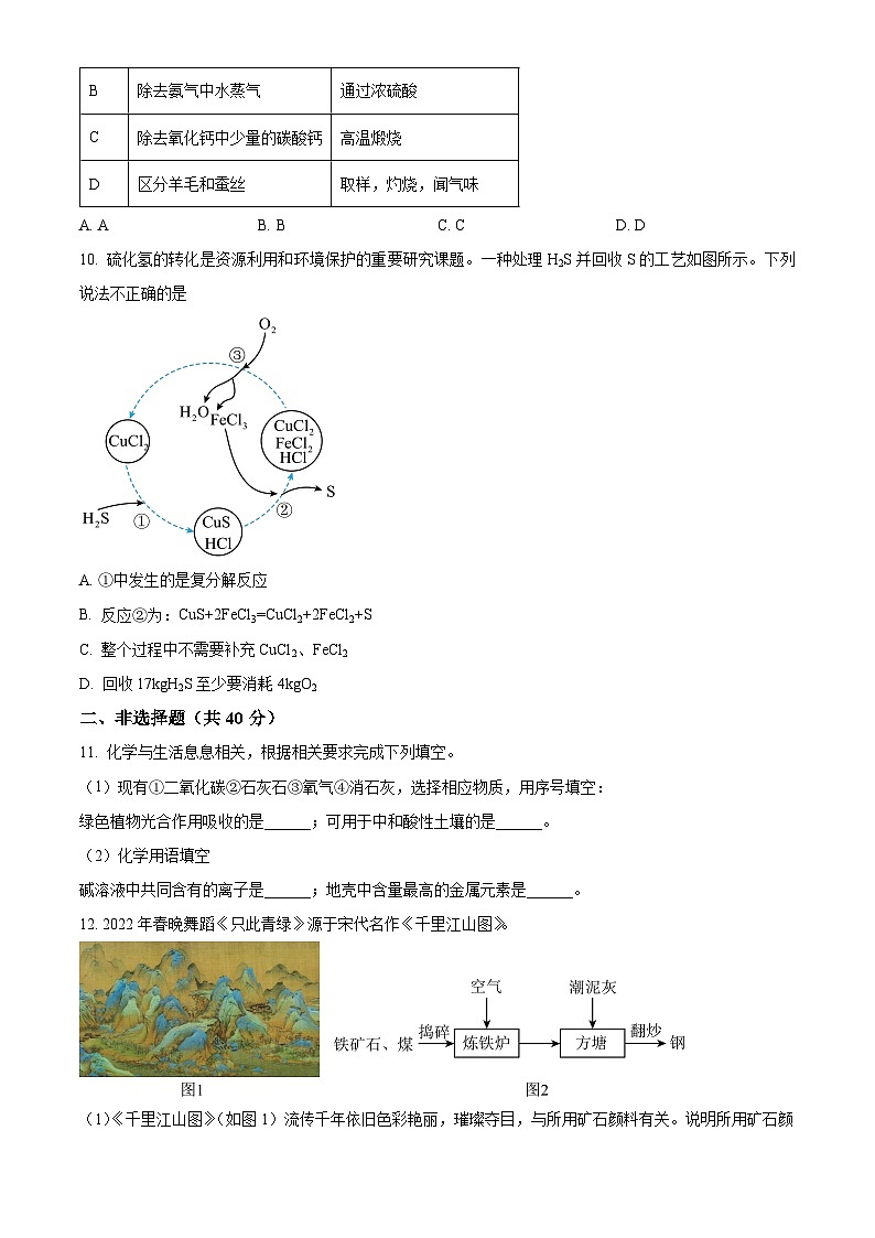 +2024年江苏省淮安市洪泽区中考化学模拟试卷+03
