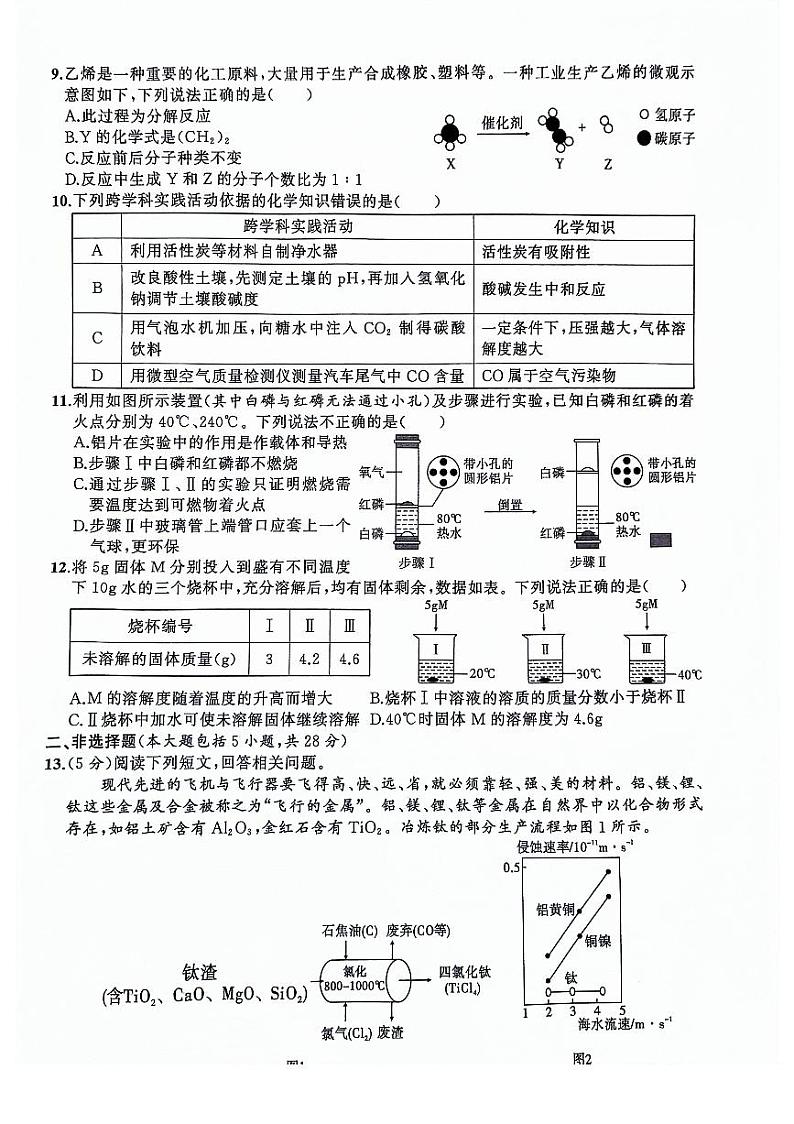 2024年安徽省合肥市新站区实验中学中考化学二模卷第2页