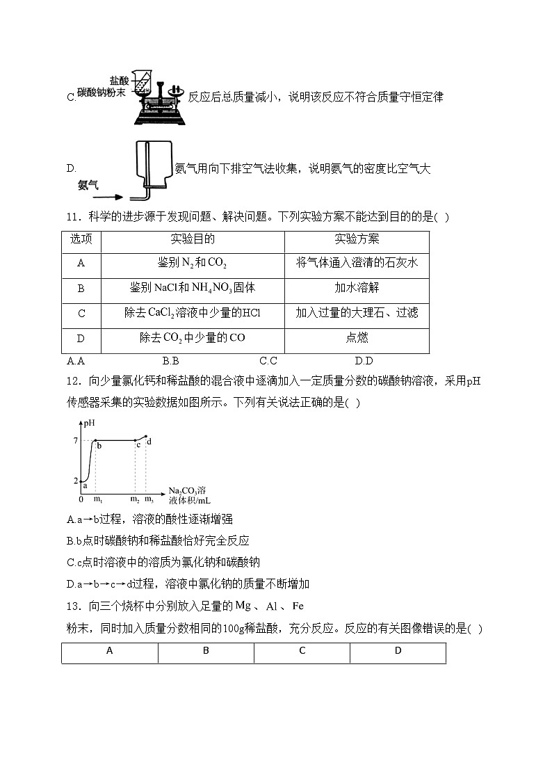 河南省许昌市2024届九年级下学期中考一模化学试卷(含答案)03
