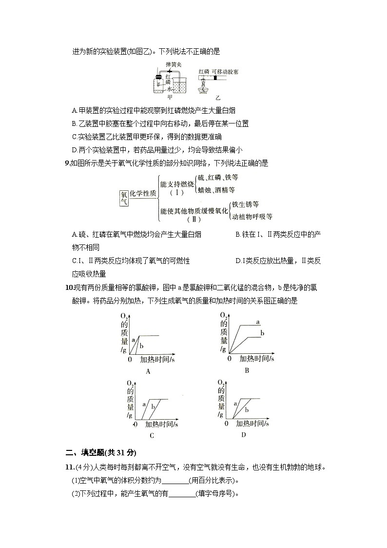 化学(人教版)九上素养分层提升练:第二单元 我们周围的空气第3页