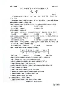 ， 2024年山东省枣庄市滕州市初中学业水平考试模拟化学试题