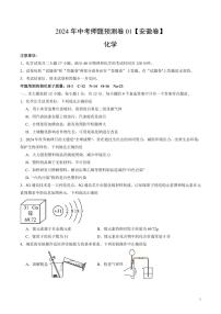 2024年中考押题预测卷01（安徽卷）化学（考试版）