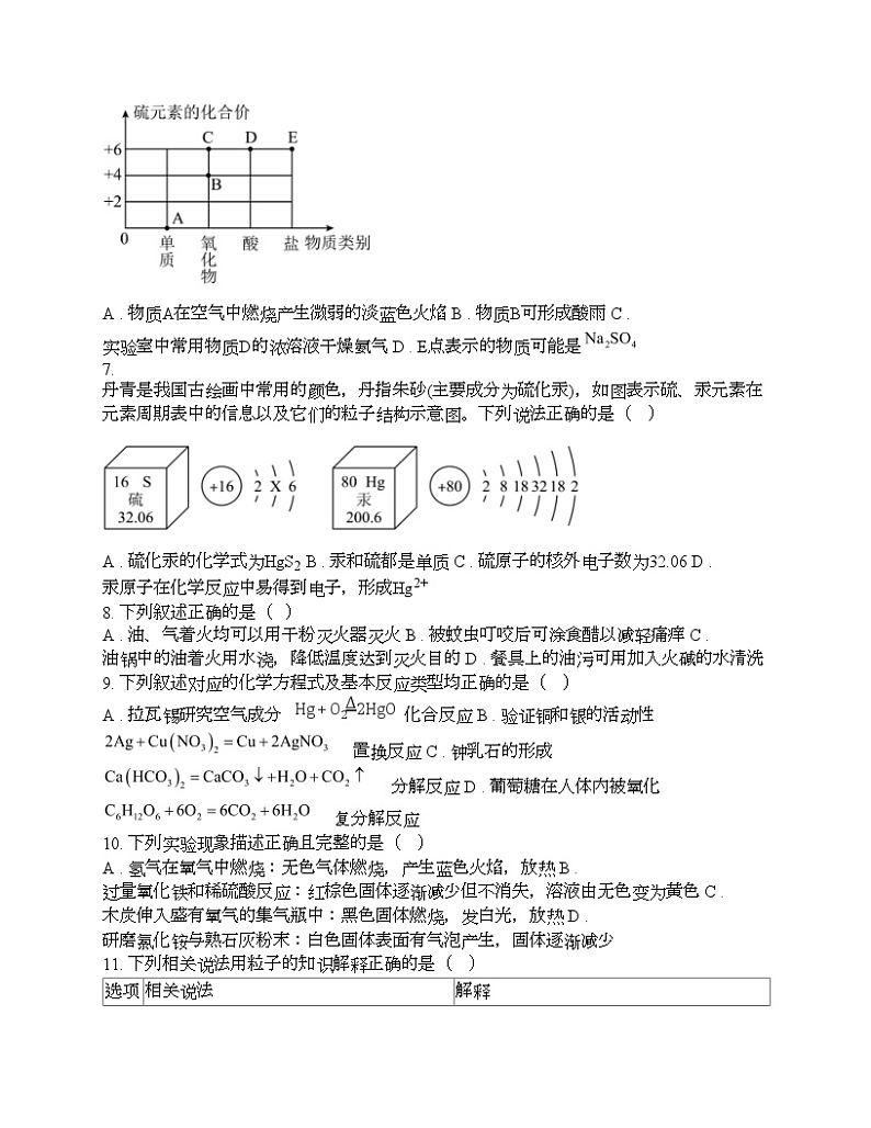 黑龙江省哈尔滨市2024年中考化学第三次模拟考试第3页