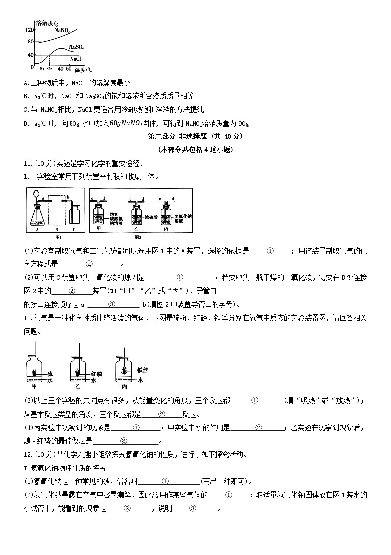 2024年辽宁省中考适应性训练化学试卷卷(一)02