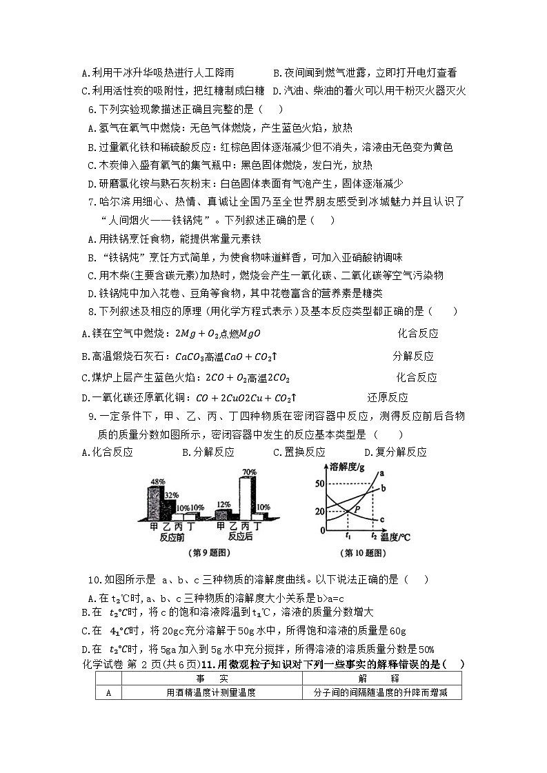 2024年黑龙江省哈尔滨市中考二模化学试题02