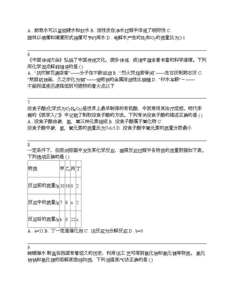 广东省2024年中考化学模拟综合测试卷(二)第2页